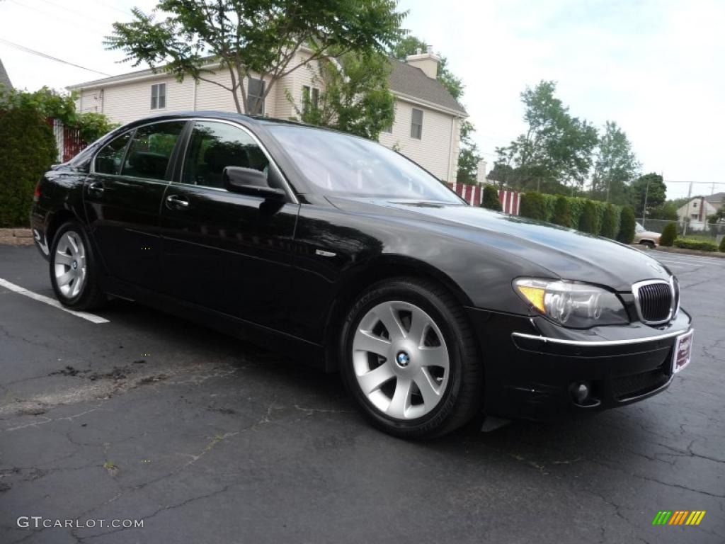 2007 7 Series 750i Sedan - Azurite Black Metallic / Black photo #11