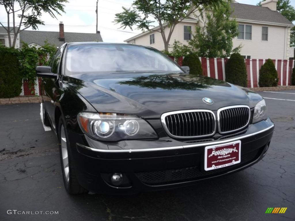 2007 7 Series 750i Sedan - Azurite Black Metallic / Black photo #12