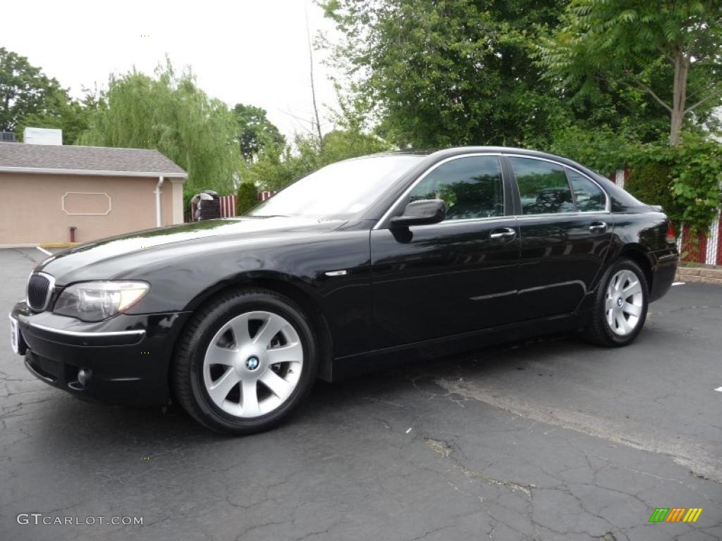 2007 7 Series 750i Sedan - Azurite Black Metallic / Black photo #14