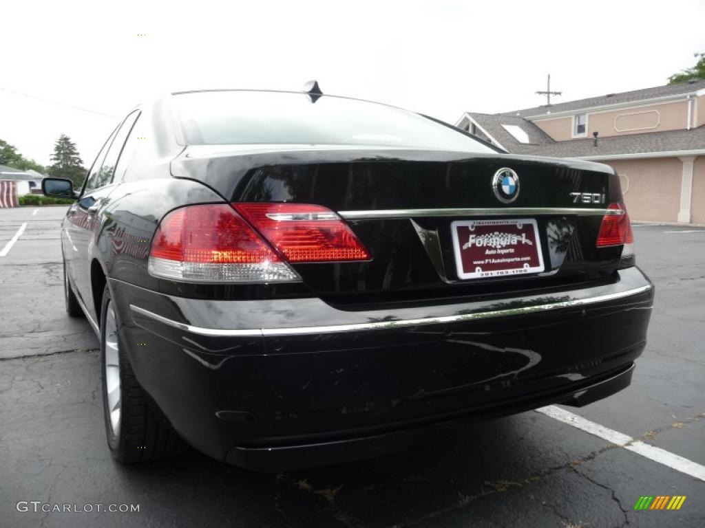 2007 7 Series 750i Sedan - Azurite Black Metallic / Black photo #15