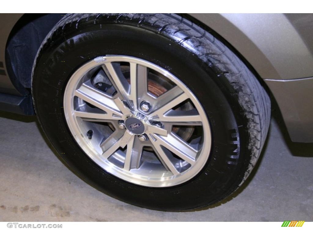 2005 Mustang V6 Premium Coupe - Mineral Grey Metallic / Dark Charcoal photo #23