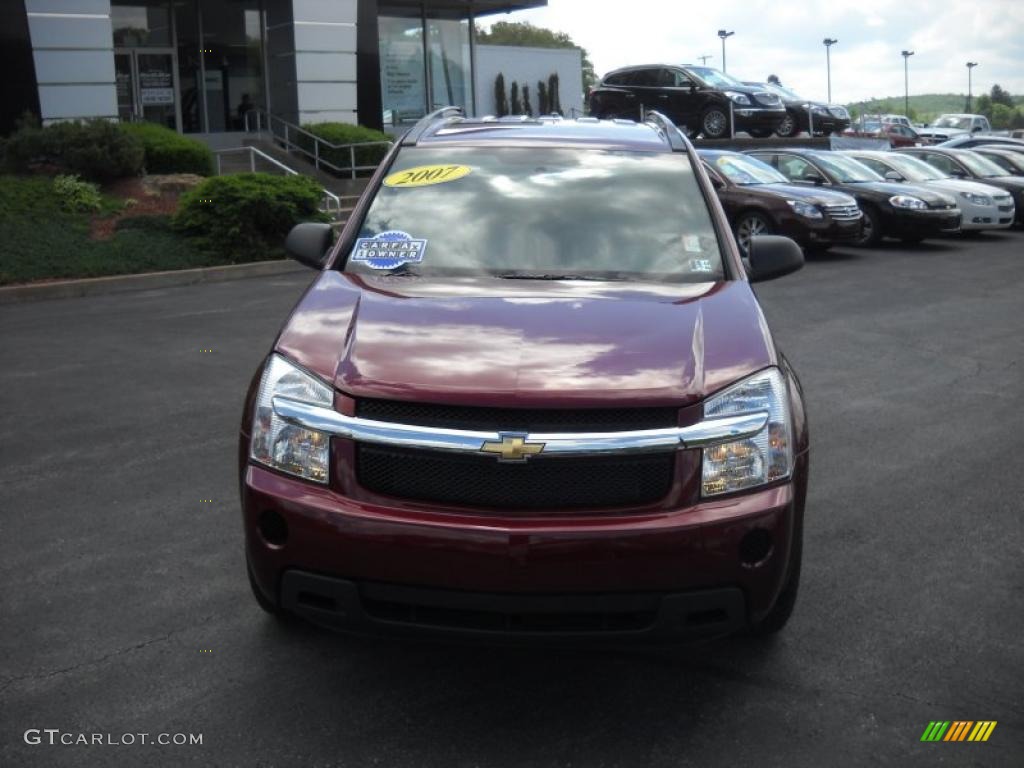 2007 Equinox LS - Deep Ruby Metallic / Dark Gray photo #2