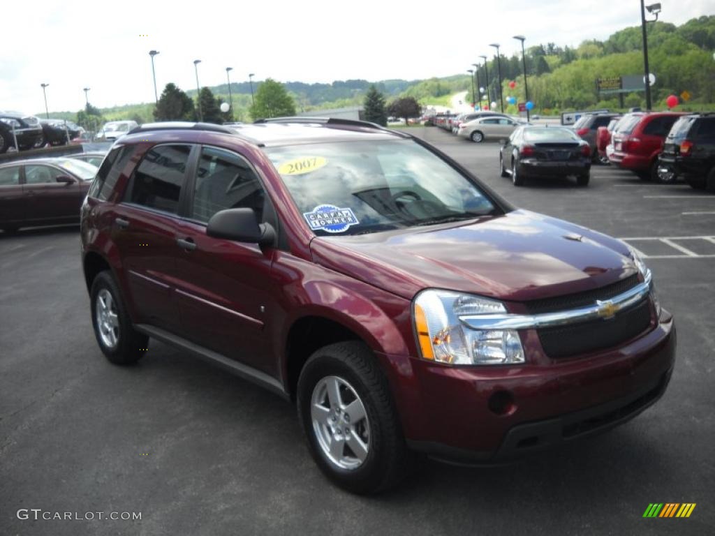 2007 Equinox LS - Deep Ruby Metallic / Dark Gray photo #3