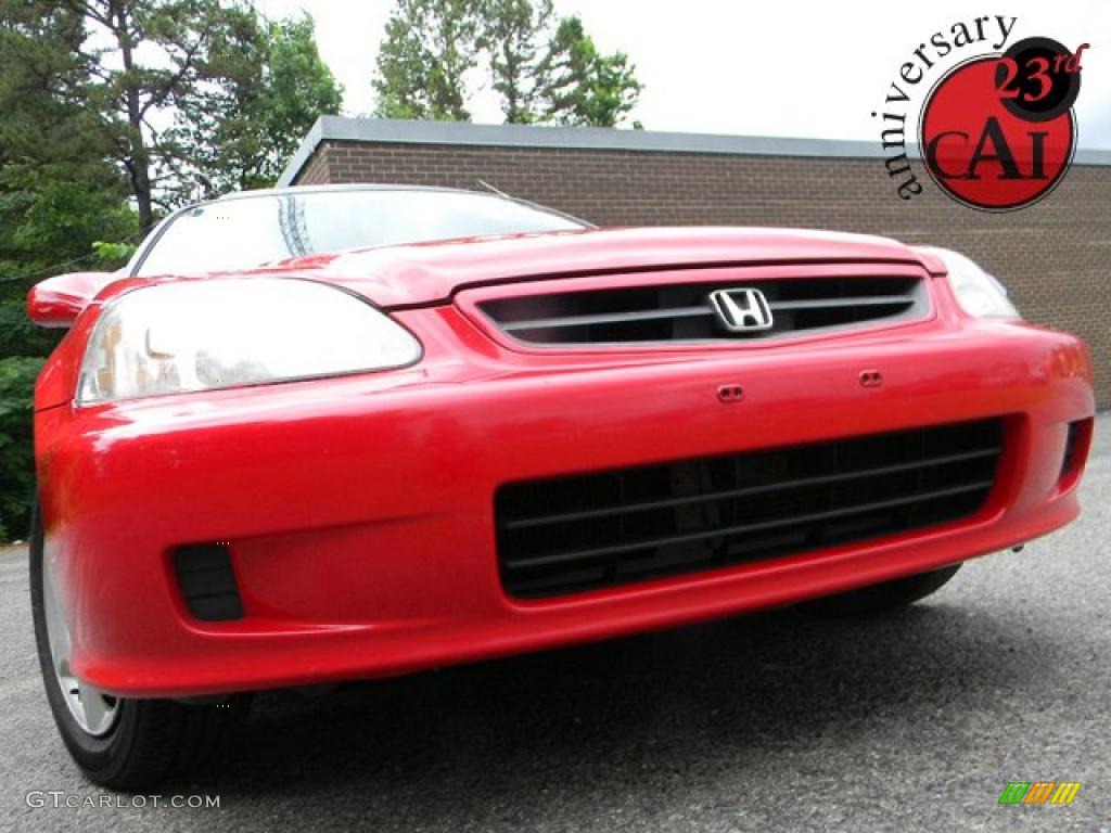 1999 Civic EX Coupe - Milano Red / Dark Gray photo #1