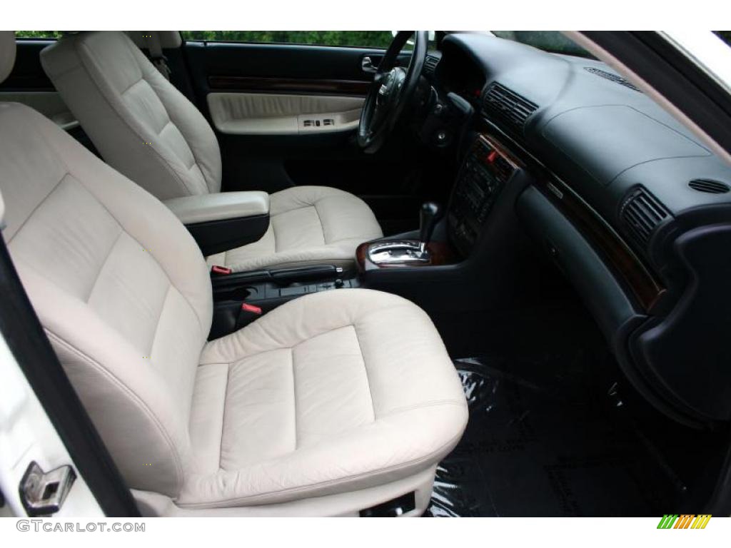 2001 A4 2.8 quattro Sedan - Casablanca White / Ecru/Onyx photo #50