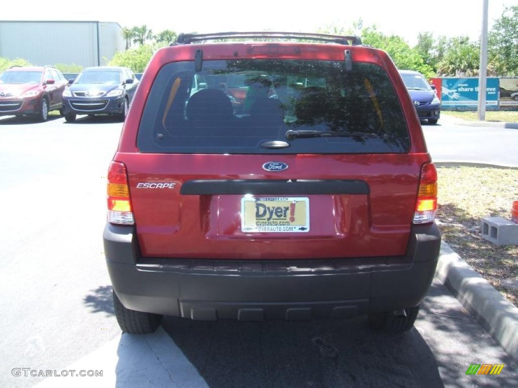 2007 Escape XLS - Red / Medium/Dark Flint photo #5