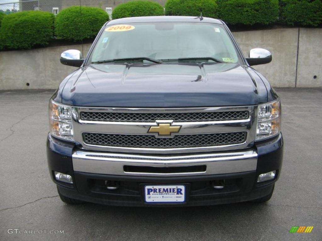 2009 Silverado 1500 LT Extended Cab 4x4 - Blue Granite Metallic / Ebony photo #1