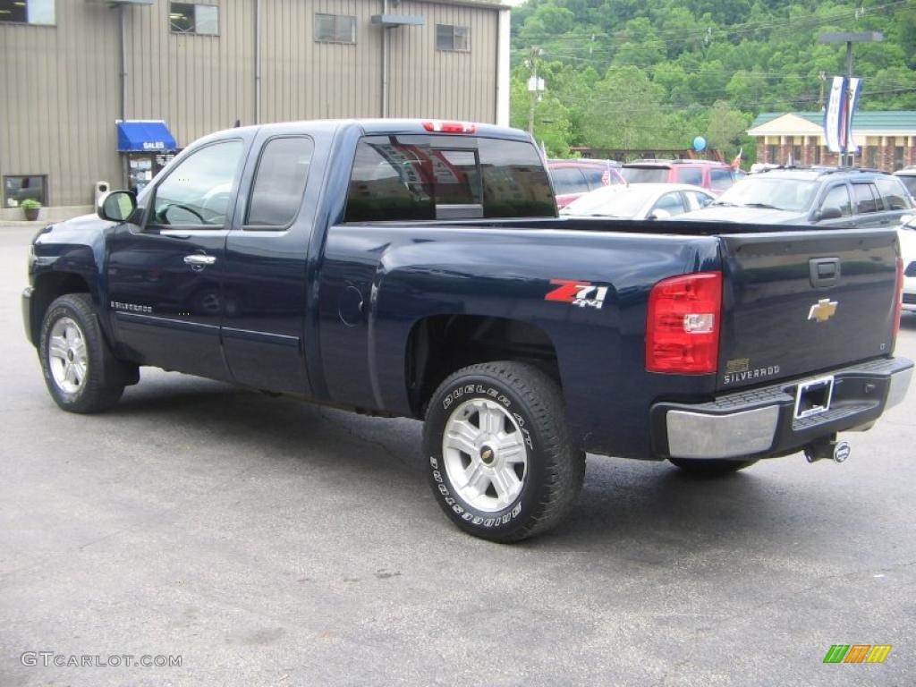 2009 Silverado 1500 LT Extended Cab 4x4 - Blue Granite Metallic / Ebony photo #4
