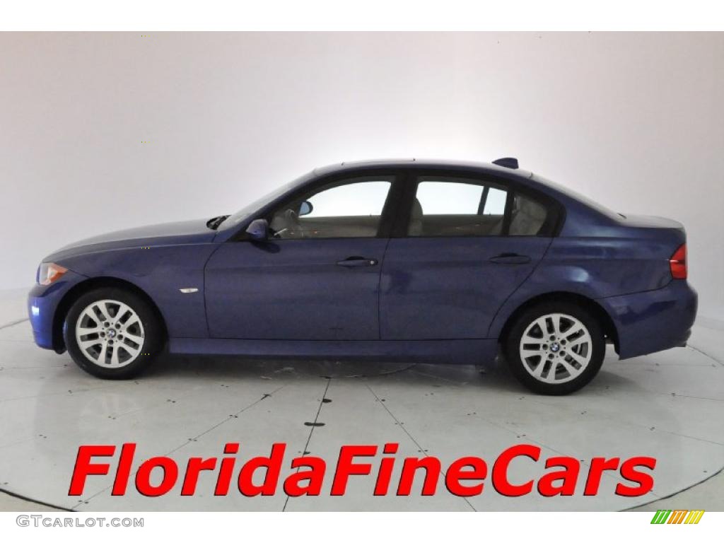 2007 3 Series 328i Sedan - Montego Blue Metallic / Beige photo #3