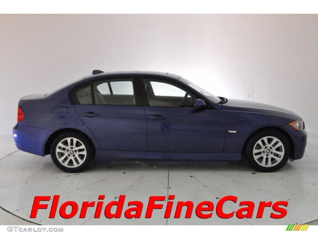 2007 3 Series 328i Sedan - Montego Blue Metallic / Beige photo #4