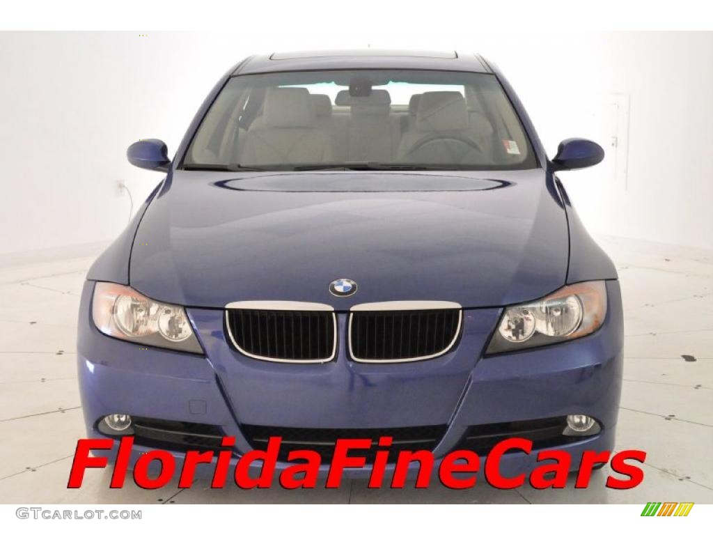 2007 3 Series 328i Sedan - Montego Blue Metallic / Beige photo #5