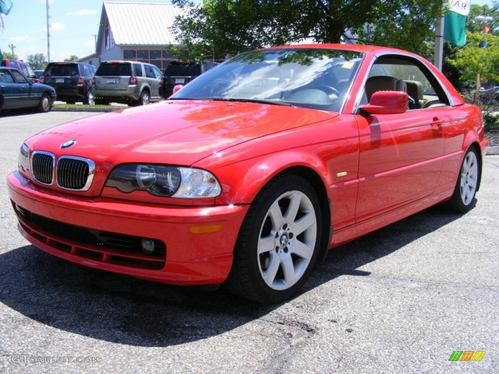 2000 3 Series 323i Convertible - Bright Red / Sand photo #1