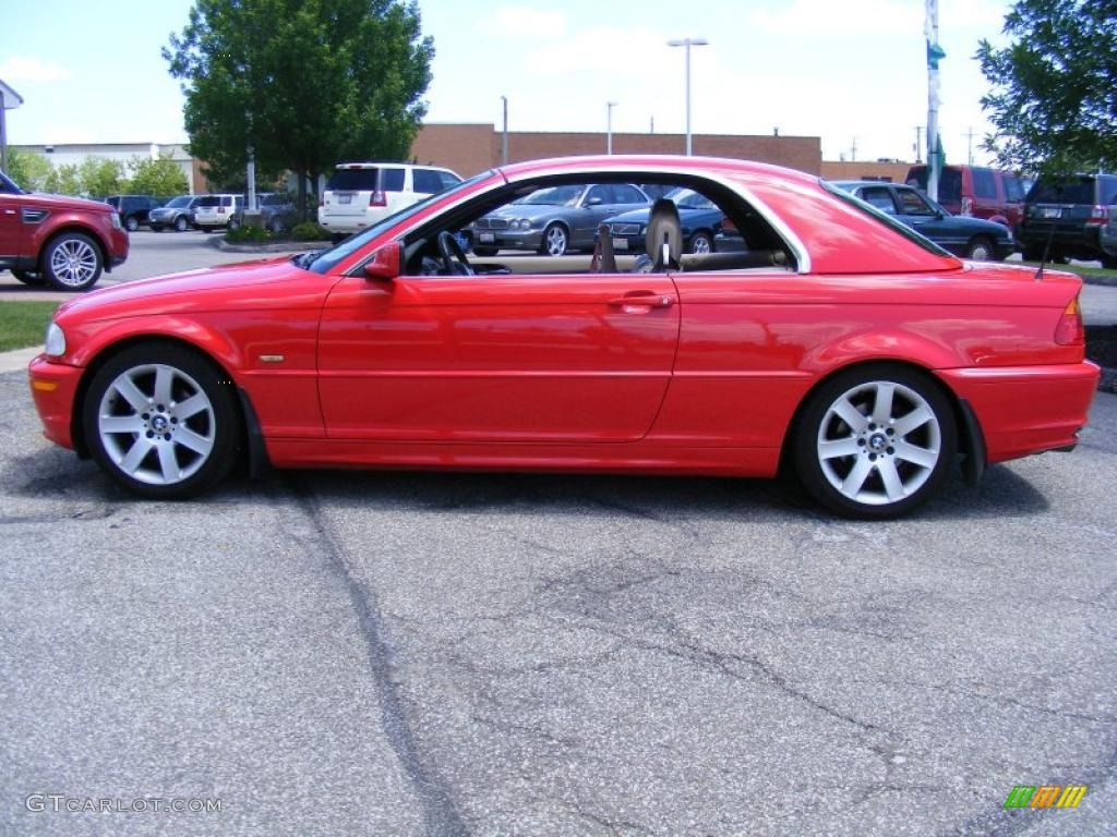 2000 3 Series 323i Convertible - Bright Red / Sand photo #2
