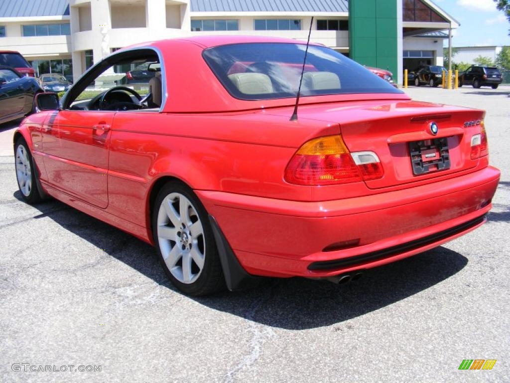 2000 3 Series 323i Convertible - Bright Red / Sand photo #3