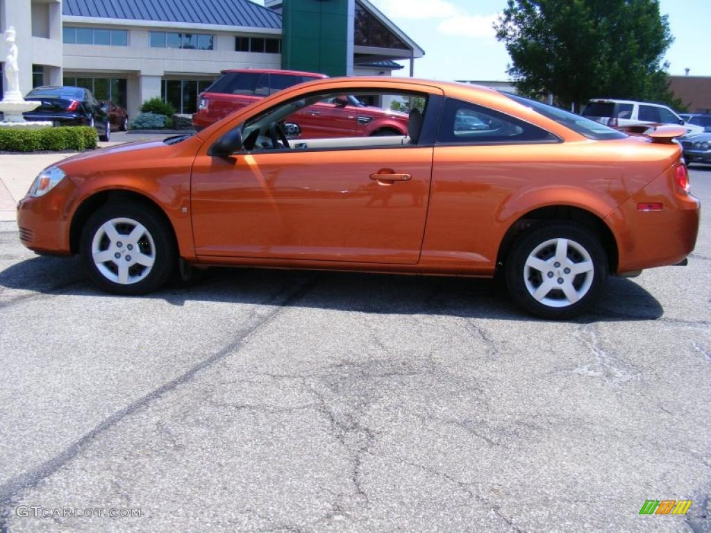 2007 Cobalt LS Coupe - Sunburst Orange Metallic / Gray photo #2