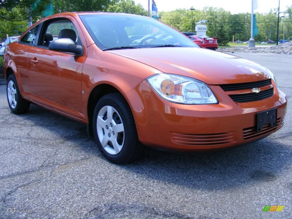 2007 Cobalt LS Coupe - Sunburst Orange Metallic / Gray photo #7