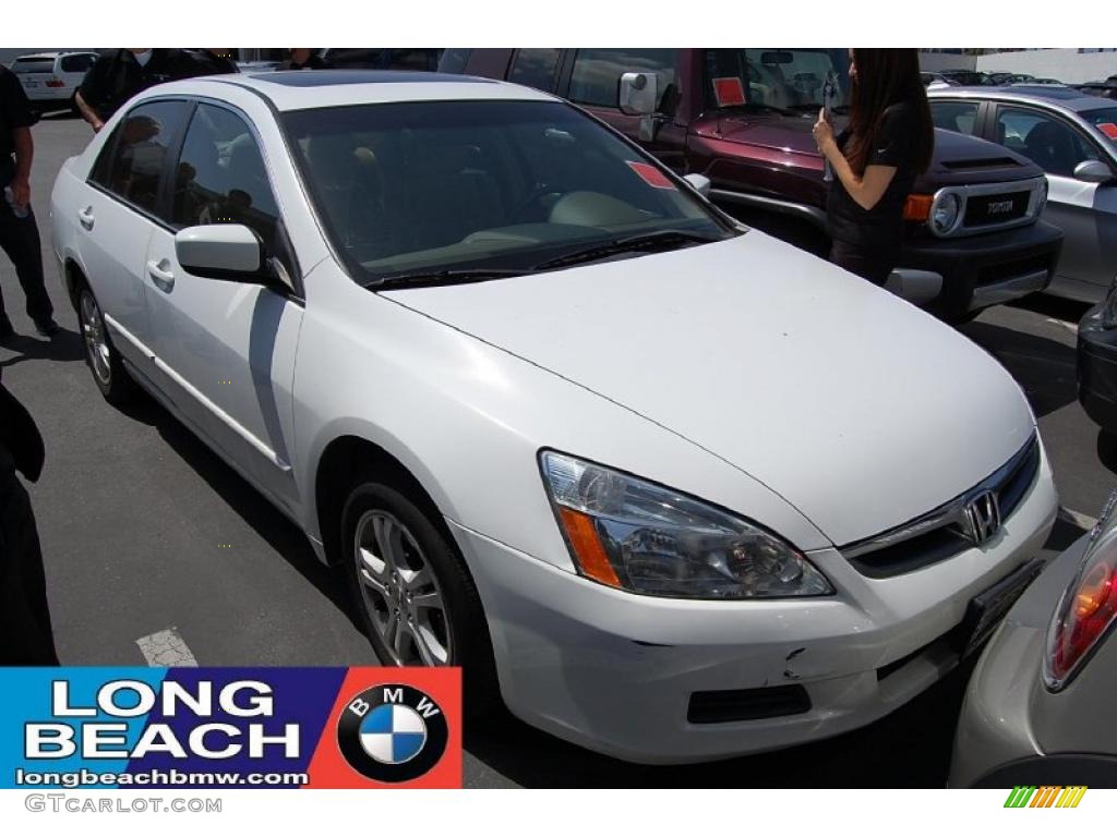 2006 Accord EX Sedan - Taffeta White / Ivory photo #1