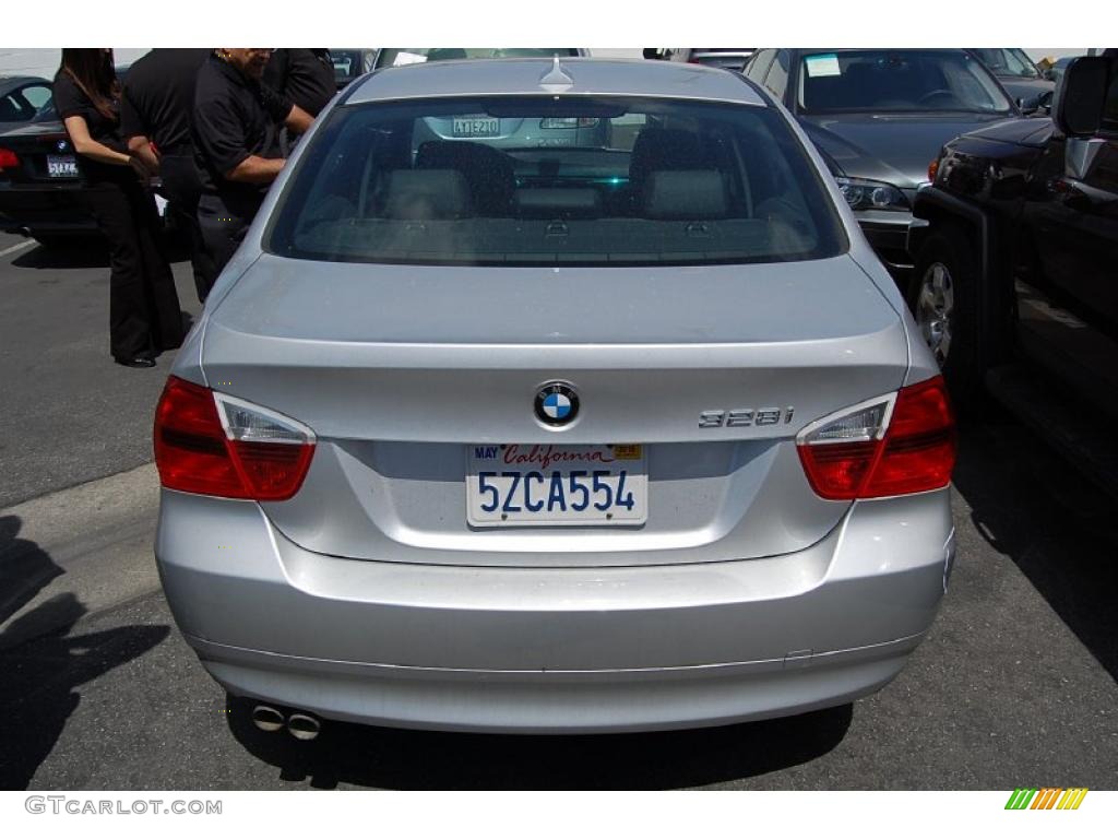 2007 3 Series 328i Sedan - Titanium Silver Metallic / Black photo #2