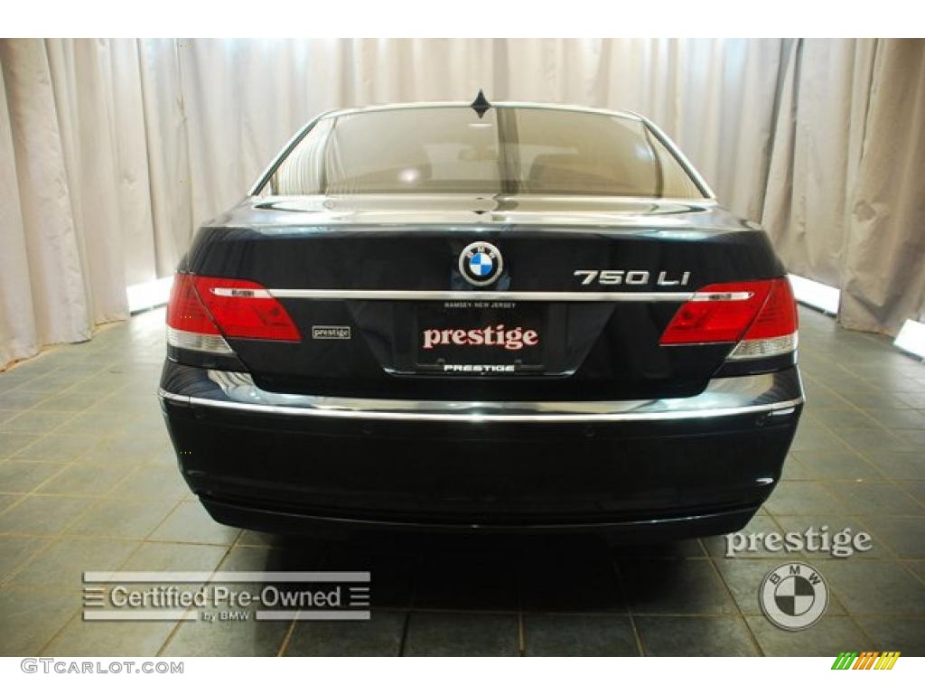 2007 7 Series 750Li Sedan - Monaco Blue Metallic / Beige photo #3