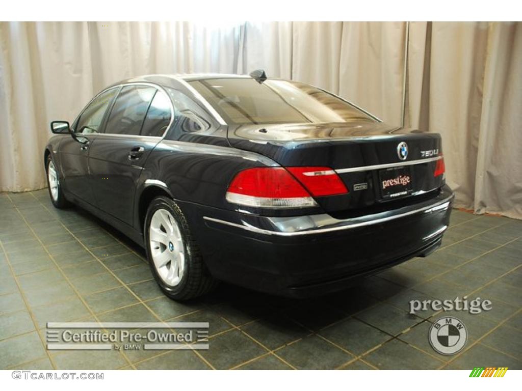 2007 7 Series 750Li Sedan - Monaco Blue Metallic / Beige photo #4