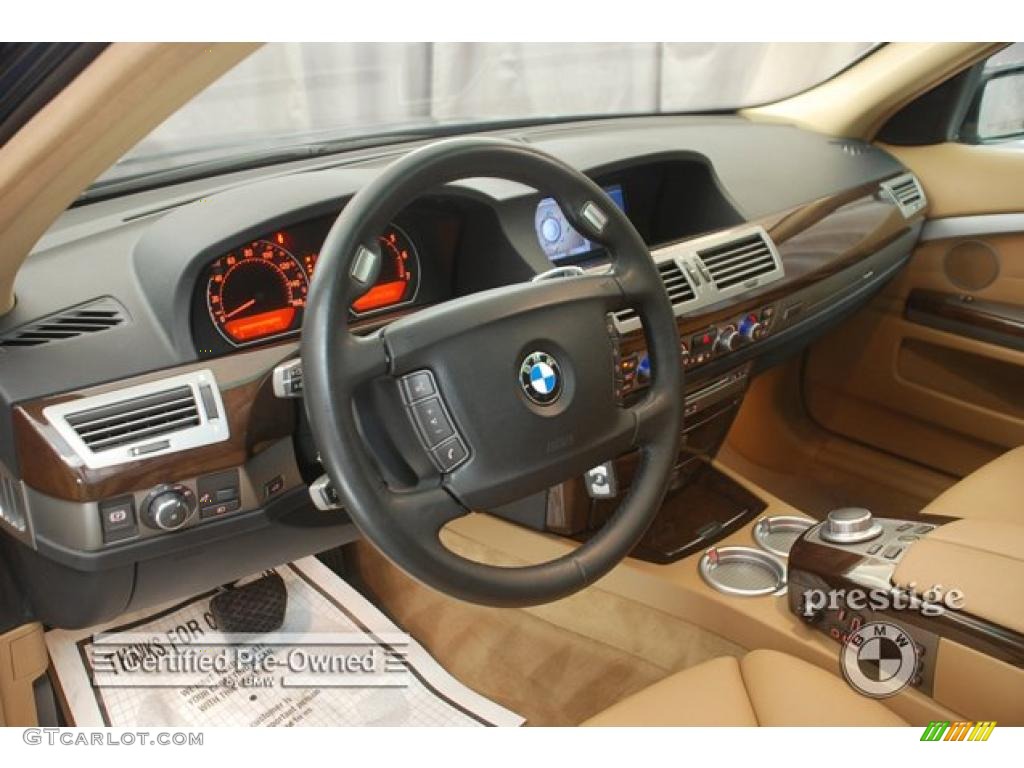 2007 7 Series 750Li Sedan - Monaco Blue Metallic / Beige photo #11