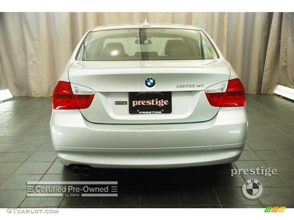 2007 3 Series 328xi Sedan - Titanium Silver Metallic / Black photo #3