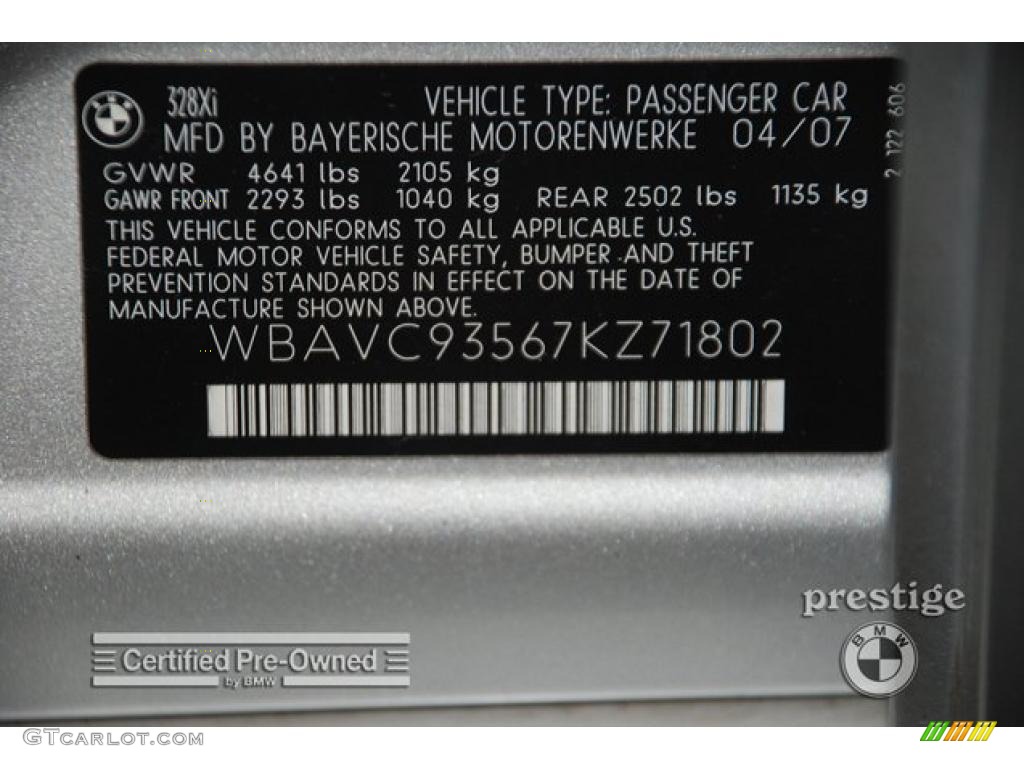 2007 3 Series 328xi Sedan - Titanium Silver Metallic / Black photo #9