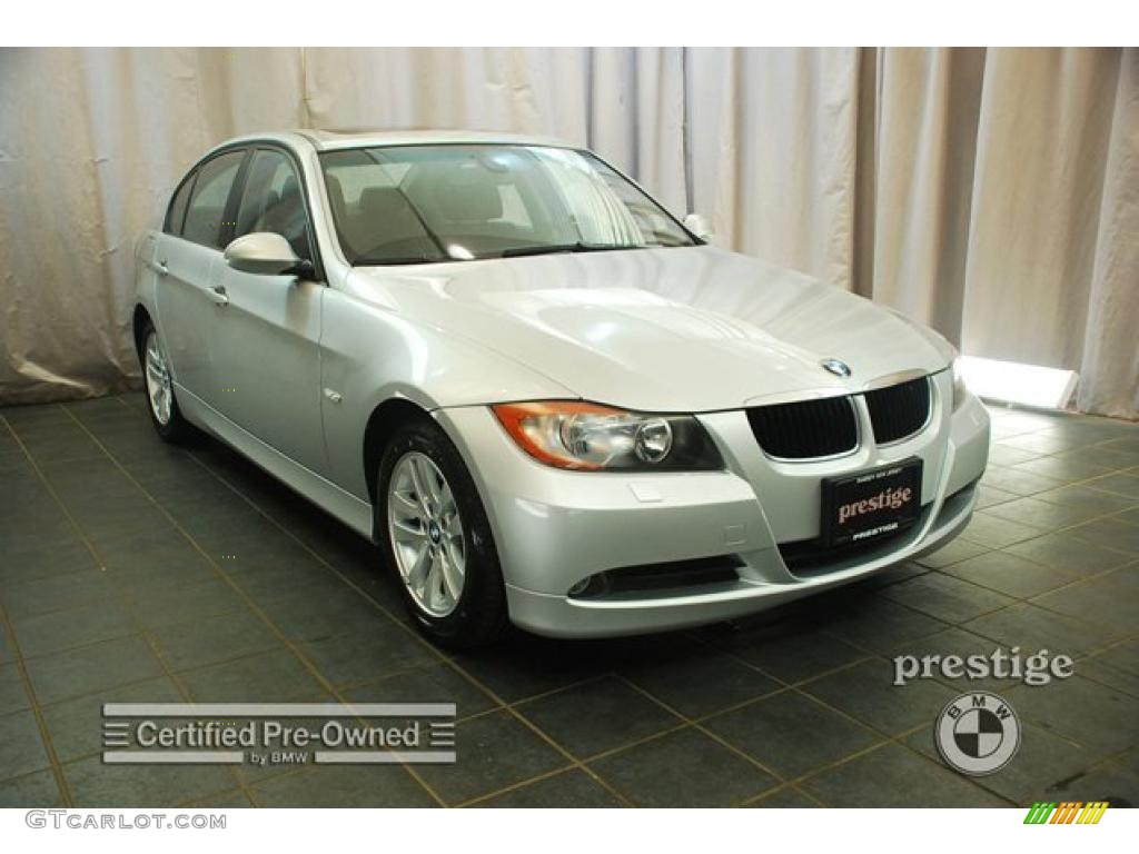 2007 3 Series 328xi Sedan - Titanium Silver Metallic / Black photo #11