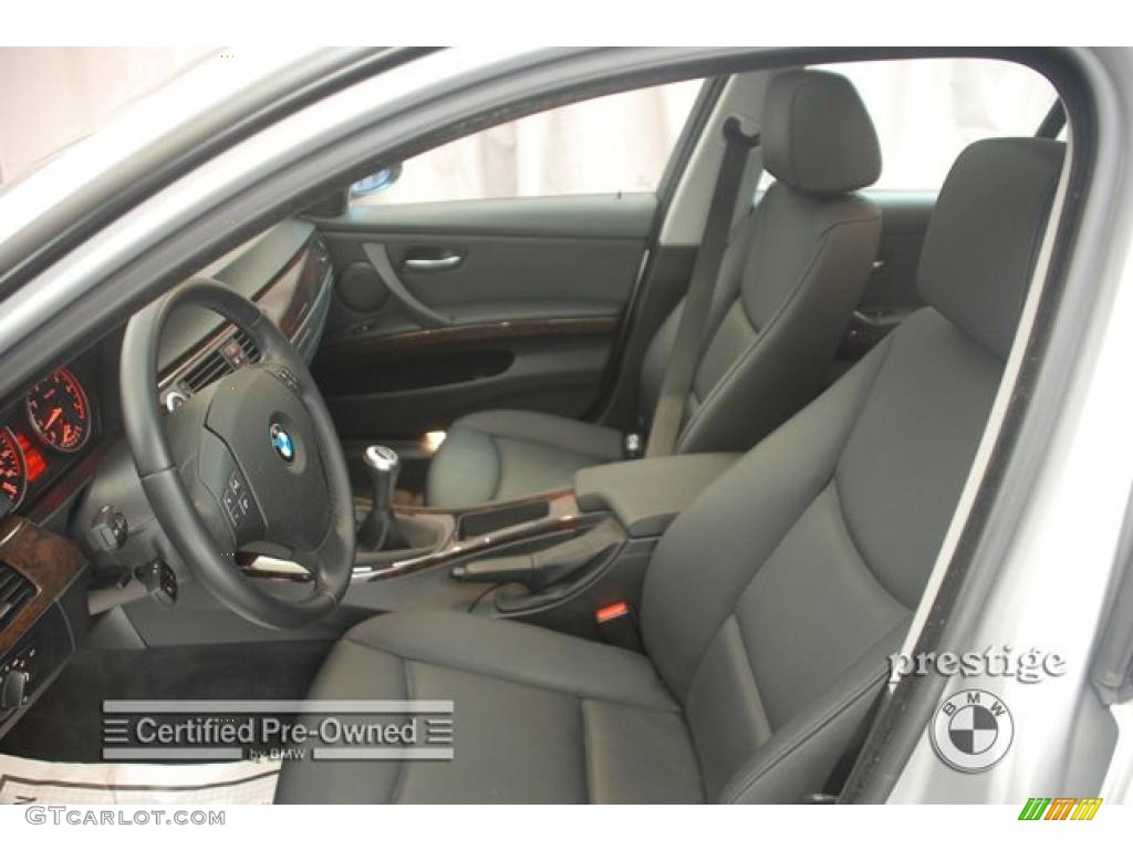 2007 3 Series 328xi Sedan - Titanium Silver Metallic / Black photo #14