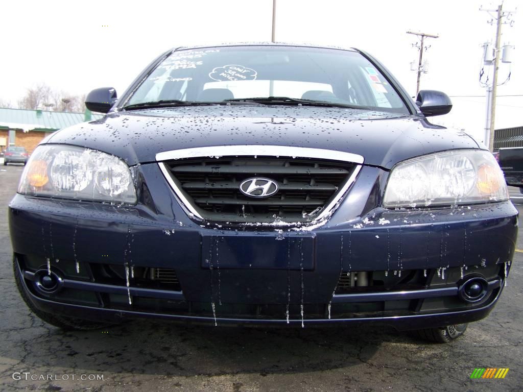 2004 Elantra GLS Sedan - Moonlit Blue / Gray photo #2