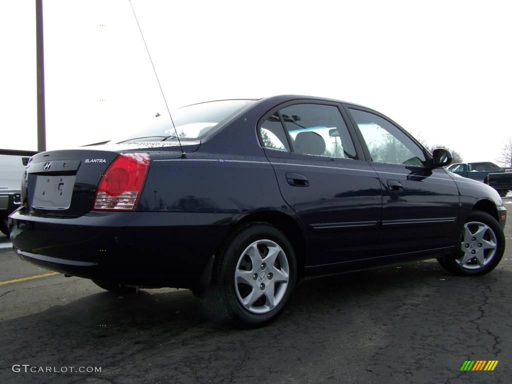 2004 Elantra GLS Sedan - Moonlit Blue / Gray photo #3