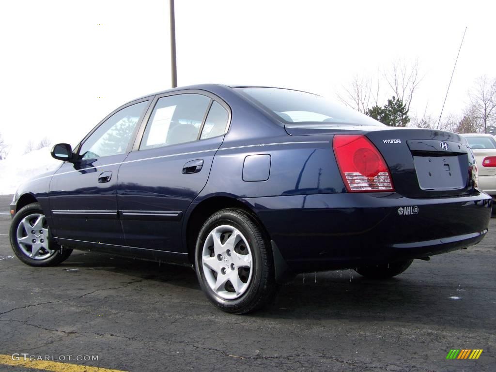 2004 Elantra GLS Sedan - Moonlit Blue / Gray photo #4