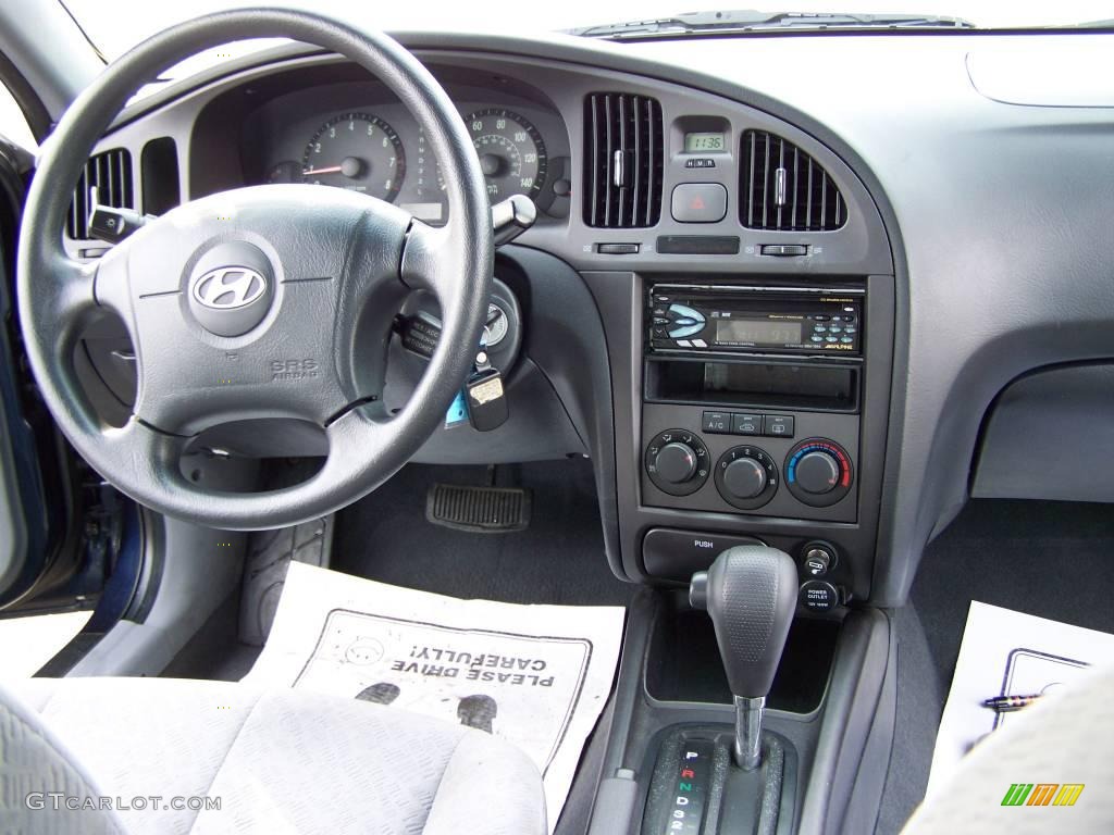 2004 Elantra GLS Sedan - Moonlit Blue / Gray photo #10