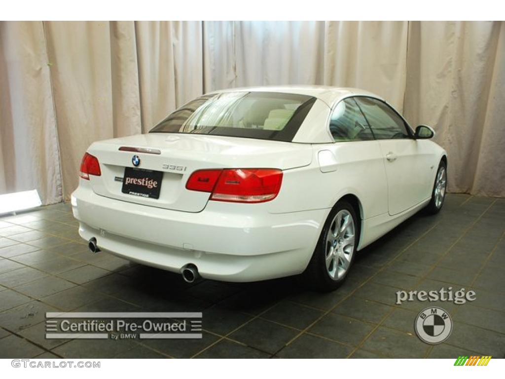 2007 3 Series 335i Convertible - Alpine White / Beige photo #2