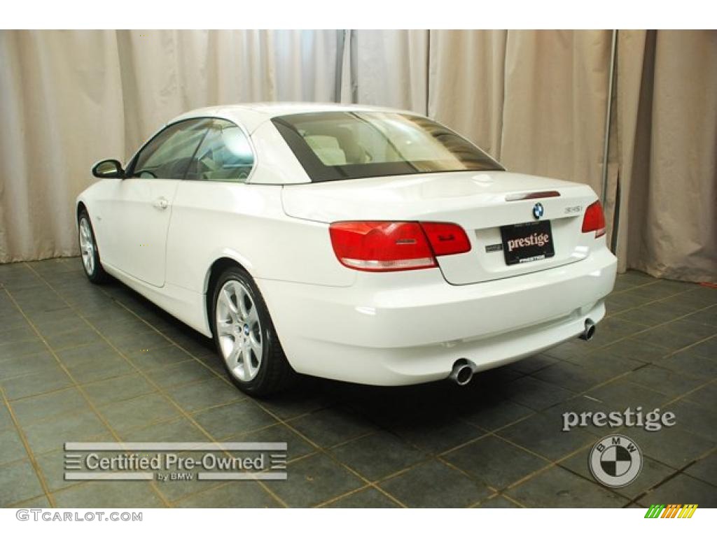 2007 3 Series 335i Convertible - Alpine White / Beige photo #4