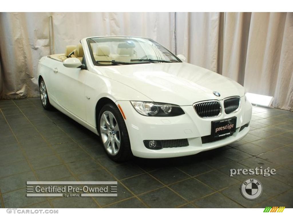 2007 3 Series 335i Convertible - Alpine White / Beige photo #7