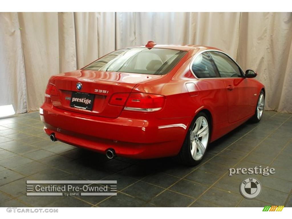 2007 3 Series 335i Coupe - Crimson Red / Black photo #2