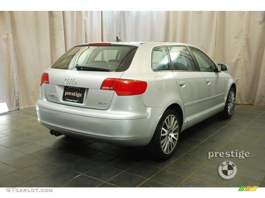 2008 A3 2.0T - Ice Silver Metallic / Black photo #2