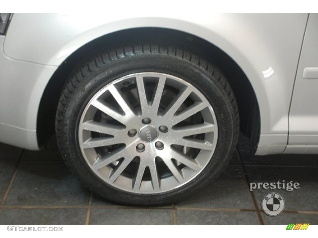 2008 A3 2.0T - Ice Silver Metallic / Black photo #7