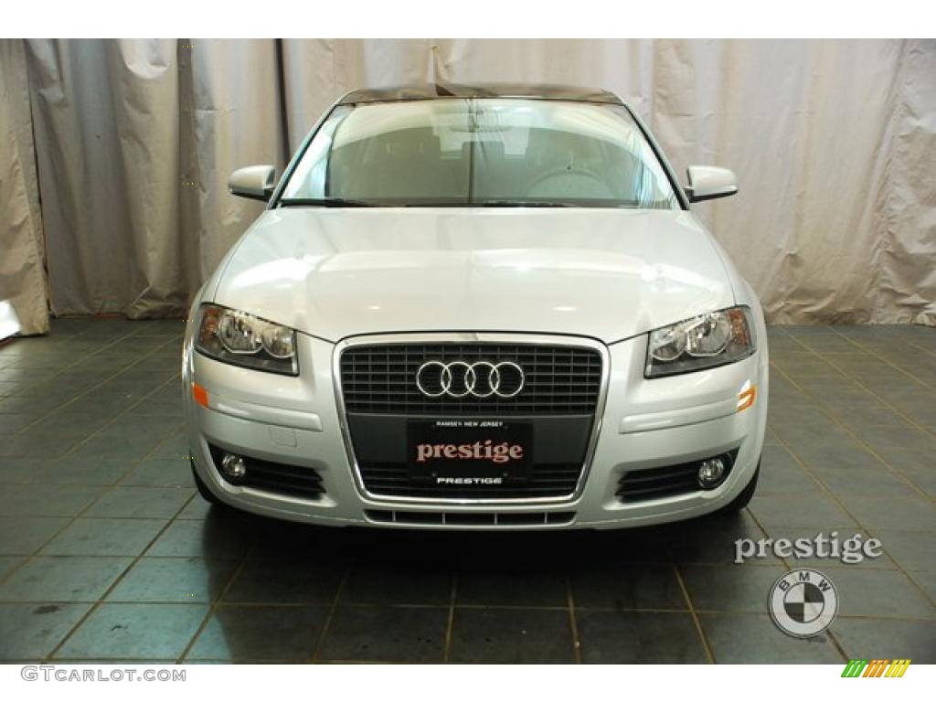 2008 A3 2.0T - Ice Silver Metallic / Black photo #10