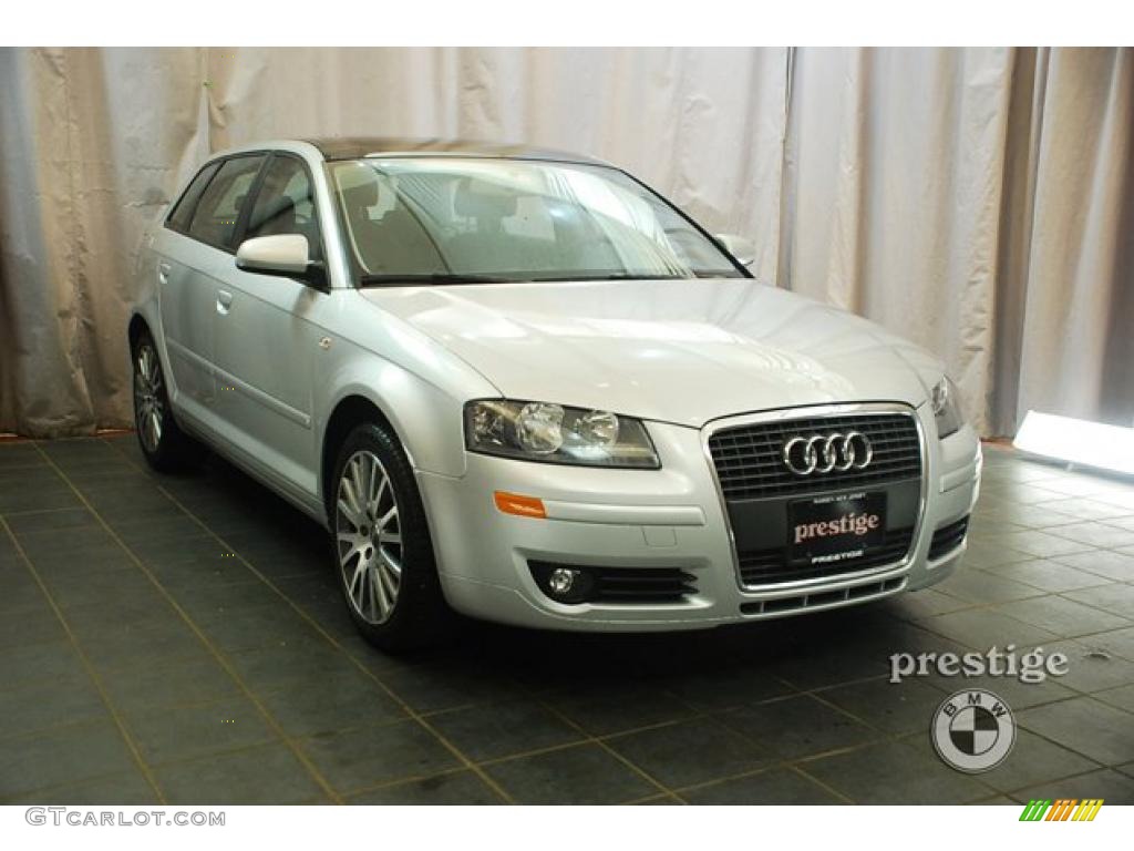 2008 A3 2.0T - Ice Silver Metallic / Black photo #11