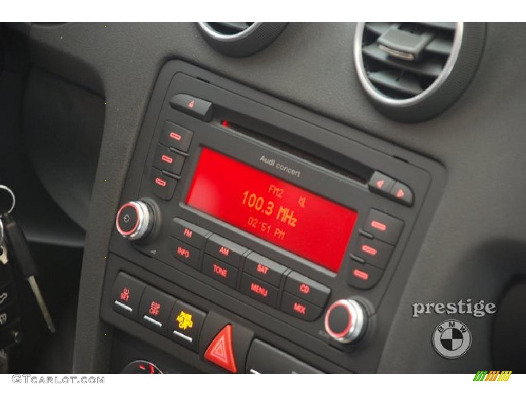 2008 A3 2.0T - Ice Silver Metallic / Black photo #15