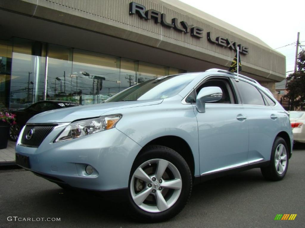 2010 RX 350 AWD - Cerulean Blue Metallic / Light Gray/Espresso Birds-Eye Maple photo #1