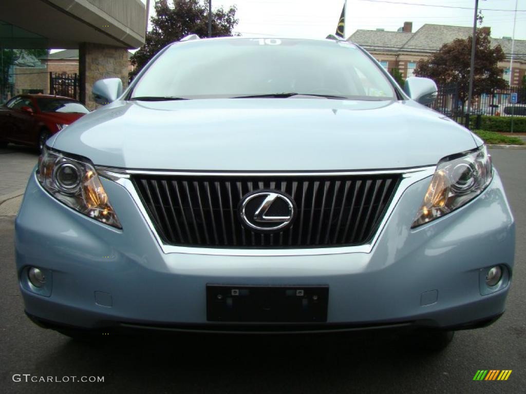 2010 RX 350 AWD - Cerulean Blue Metallic / Light Gray/Espresso Birds-Eye Maple photo #2
