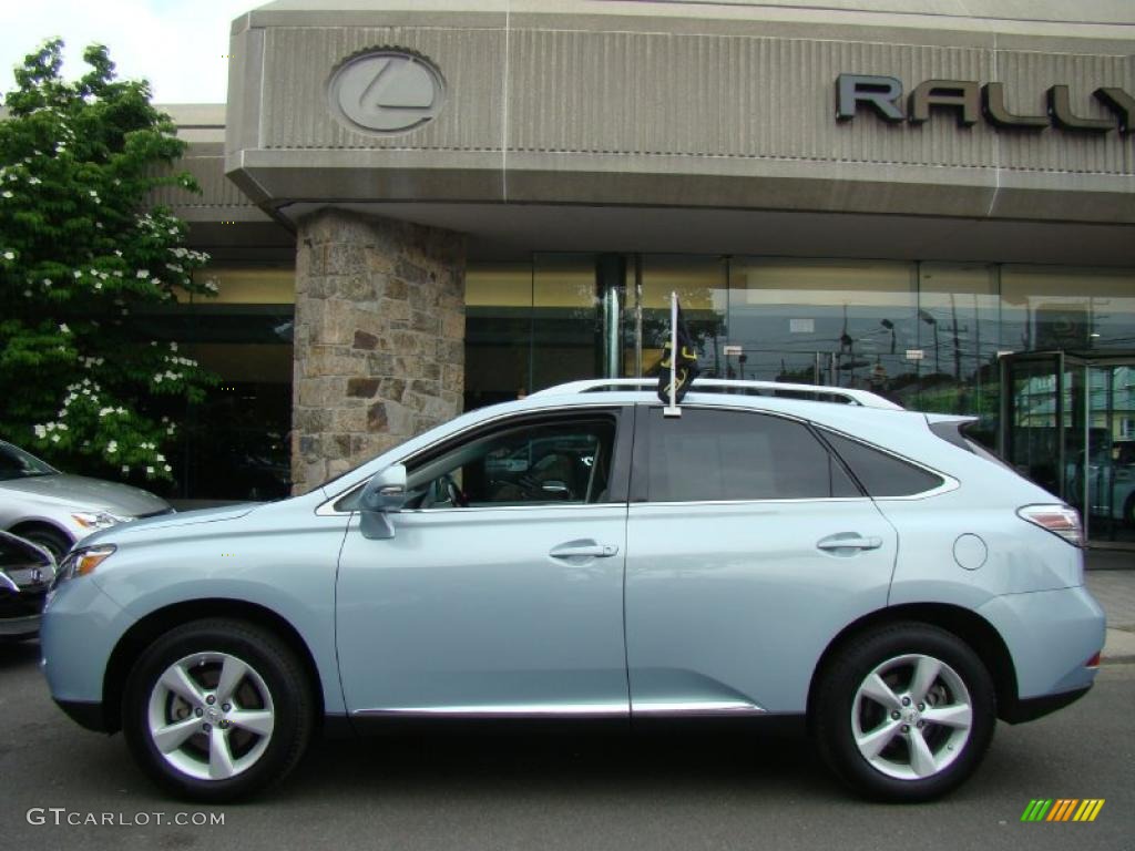 2010 RX 350 AWD - Cerulean Blue Metallic / Light Gray/Espresso Birds-Eye Maple photo #3