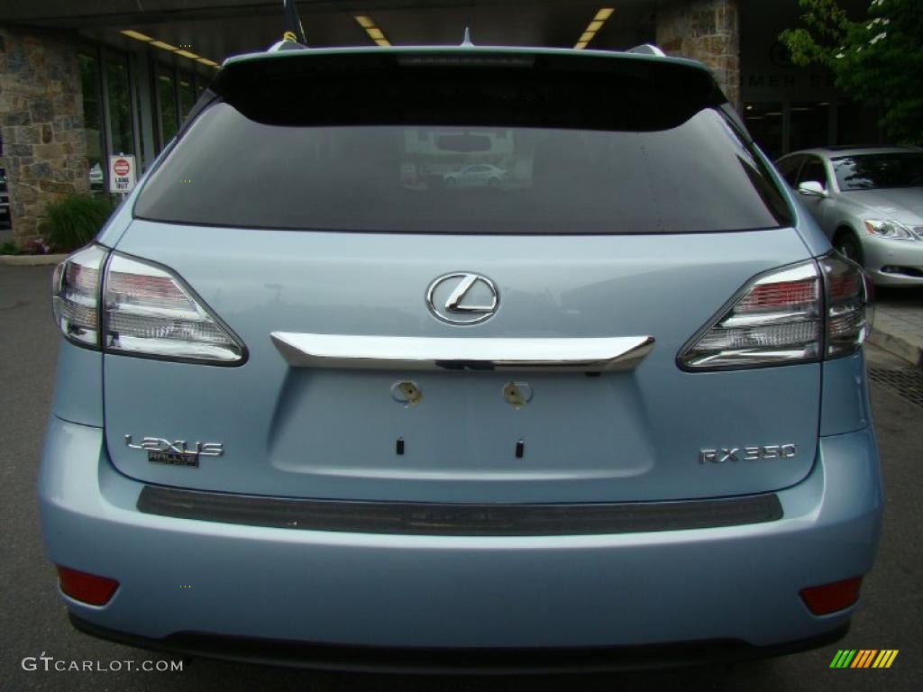 2010 RX 350 AWD - Cerulean Blue Metallic / Light Gray/Espresso Birds-Eye Maple photo #4
