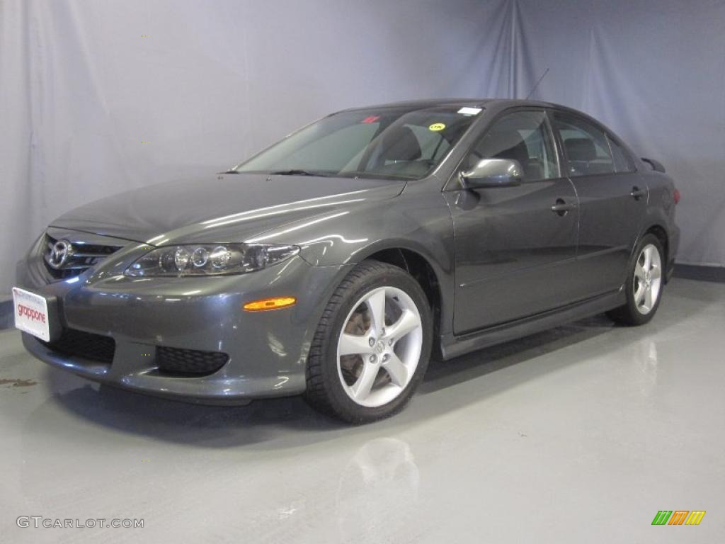 2005 MAZDA6 i Sport Hatchback - Steel Gray Metallic / Black photo #1