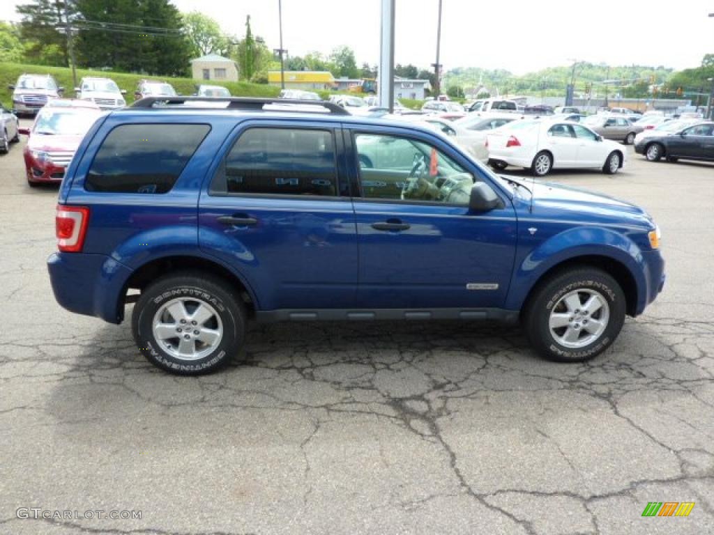 2008 Escape XLT V6 4WD - Vista Blue Metallic / Camel photo #5