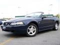 2003 True Blue Metallic Ford Mustang V6 Convertible  photo #9