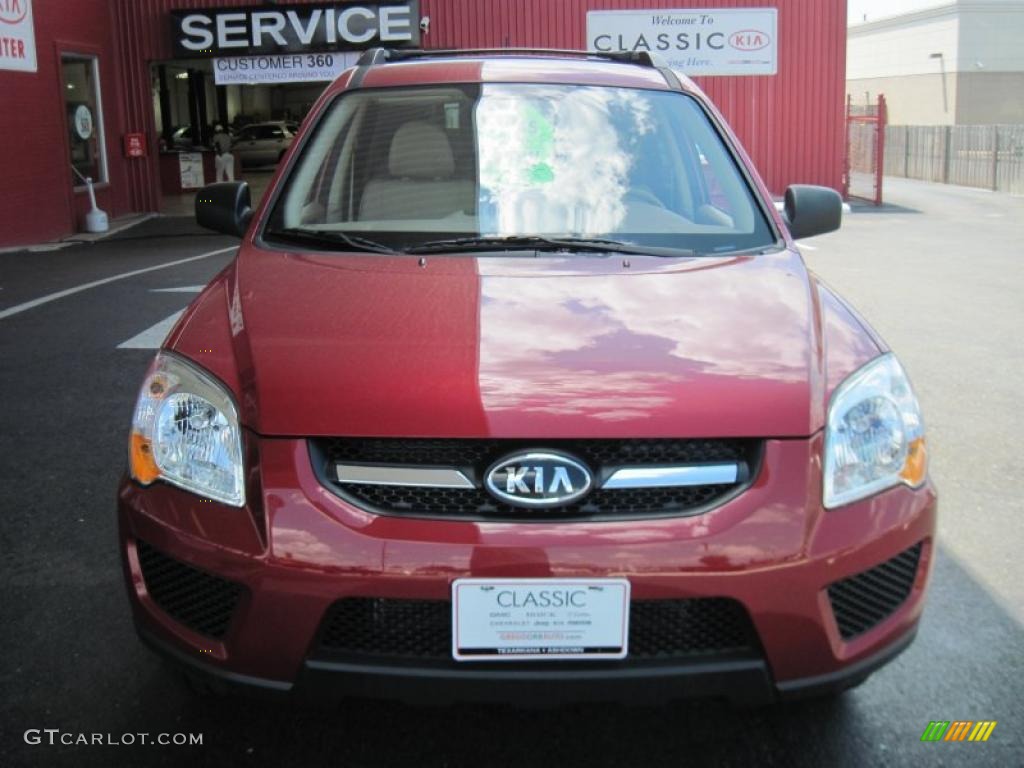 2010 Sportage LX - Volcanic Red / Beige photo #5